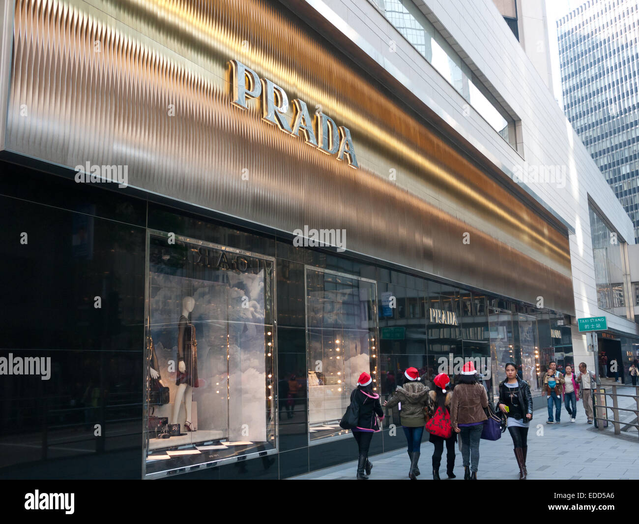 Hong Kong 2015 Shopping Windows in Mittel- Stockfoto