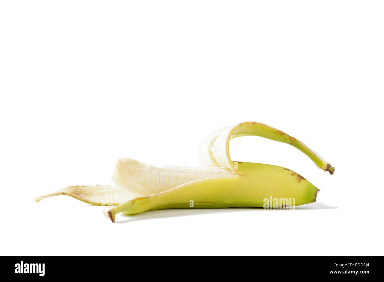 Geschälte Banane Stockfoto