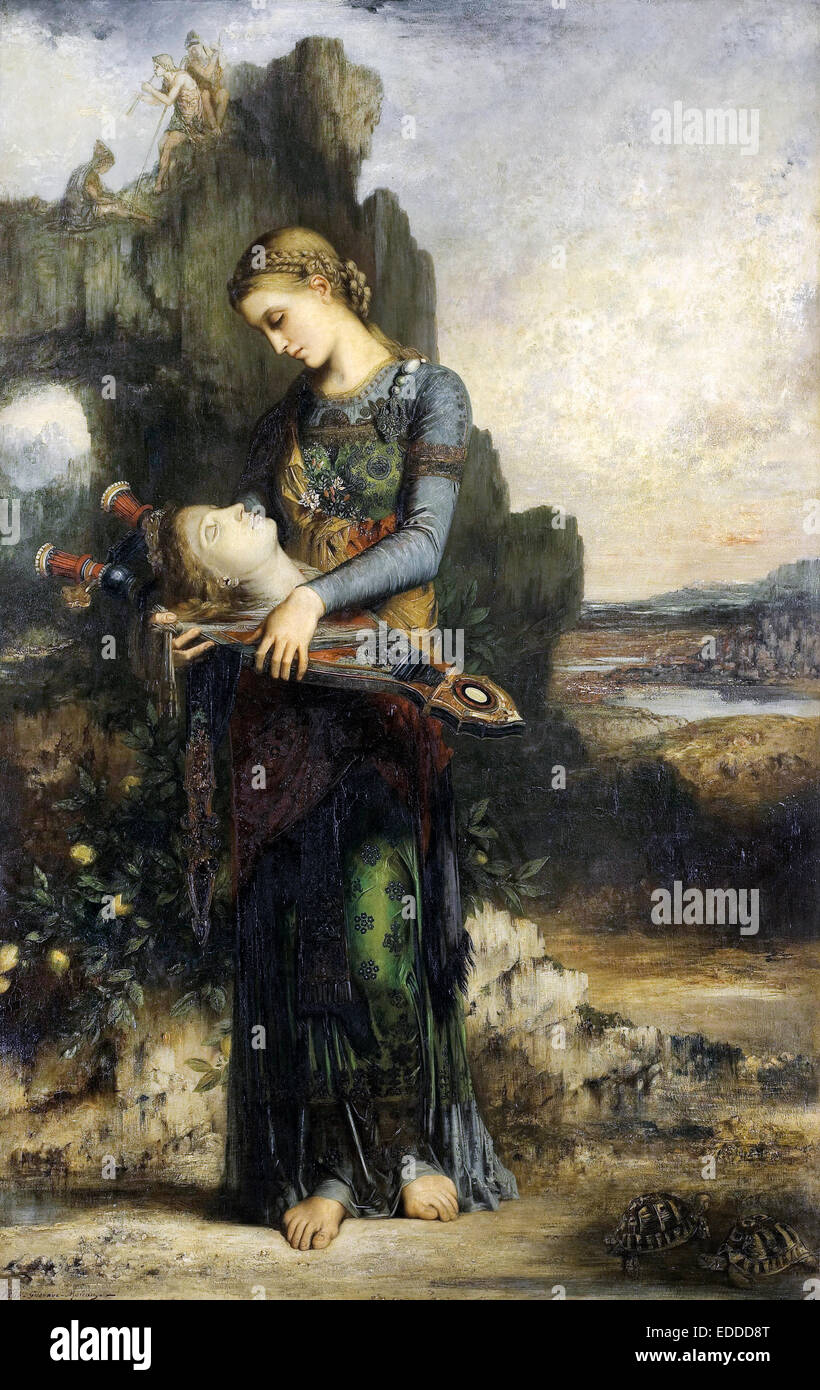 Gustave Moreau, Orpheus 1865 Öl auf Holz. Musée d ' Orsay, Paris, Frankreich. Stockfoto