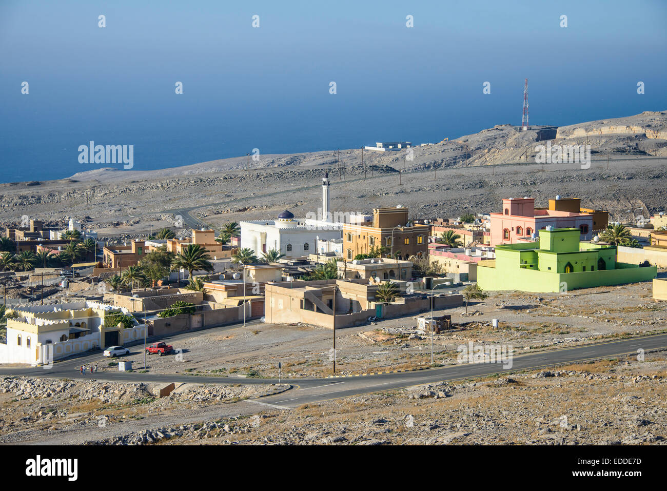 Das Dorf Al-Harf, Musandam, Oman Stockfoto