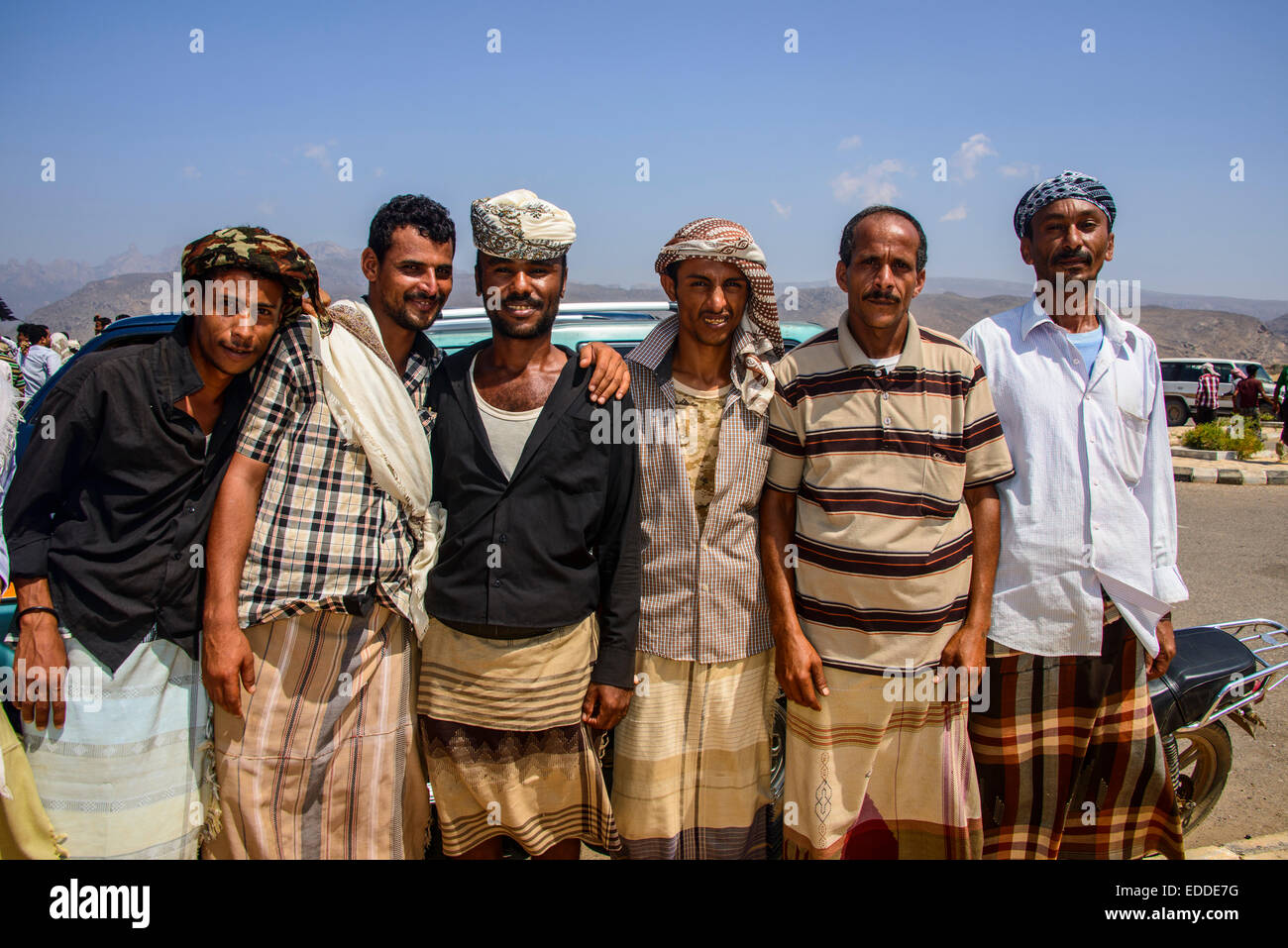 Jemenitischen Männer, Hadibu, Insel Sokotra, Jemen Stockfoto