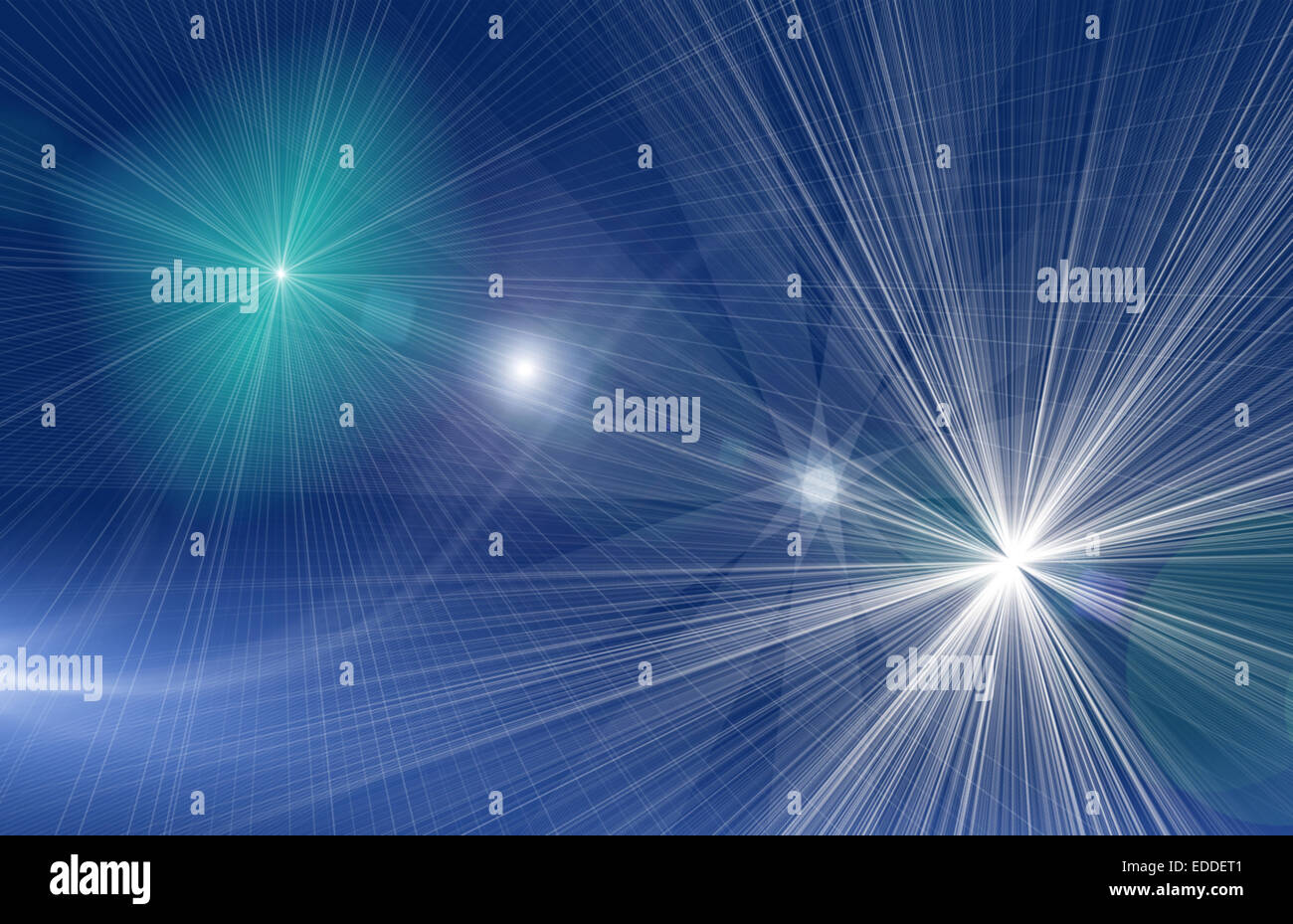 Sterne magischen Hintergrund mit Lichtstrahlen Stockfoto