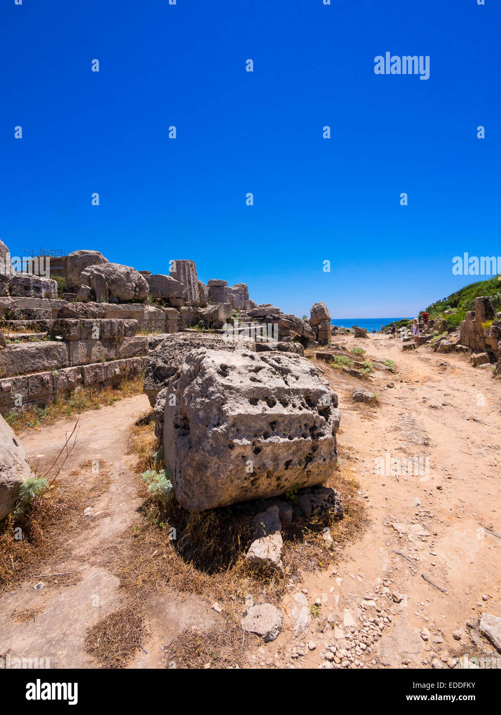 Italien, Sizilien, Selinunt, Ruinen der Tempel C und G Stockfoto