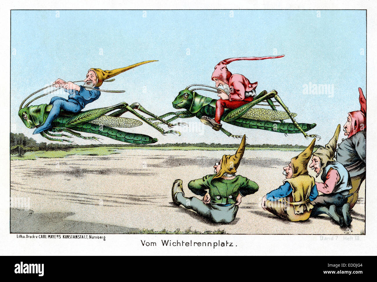 Fahren Sie auf Heuschrecken Stockfoto