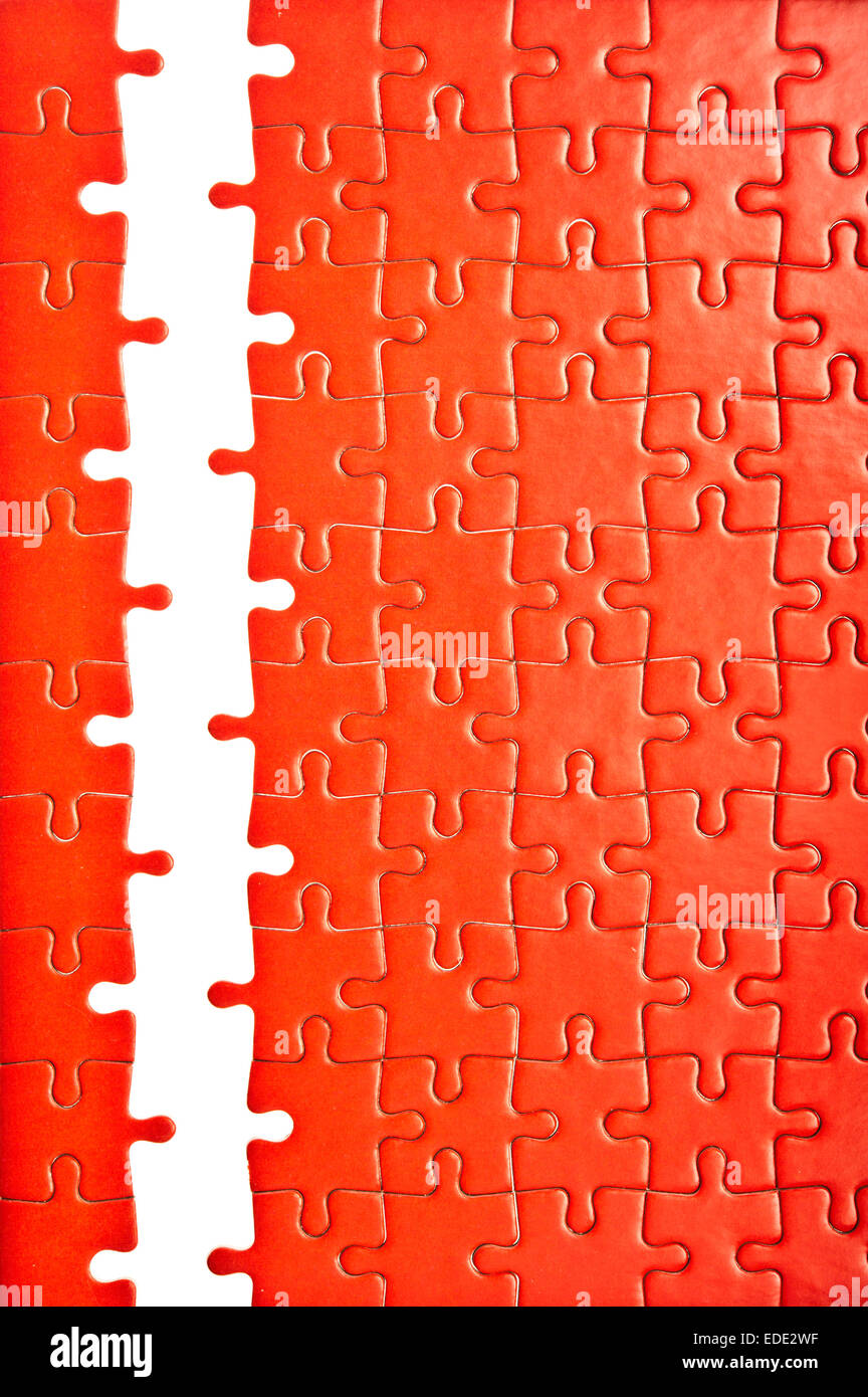 Jigsaw Puzzle unvollständig Stockfoto