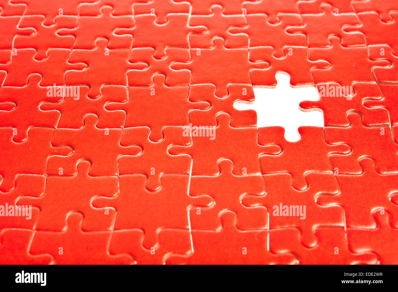 Jigsaw Puzzle unvollständig Stockfoto