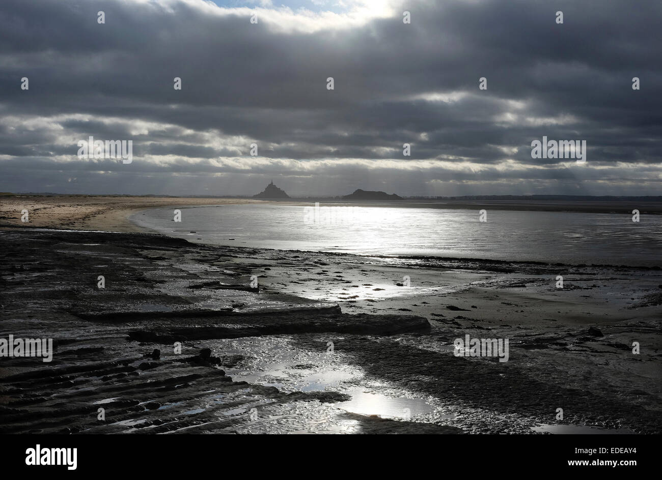 Mont St. Michel Bay, Normandie, Frankreich Stockfoto