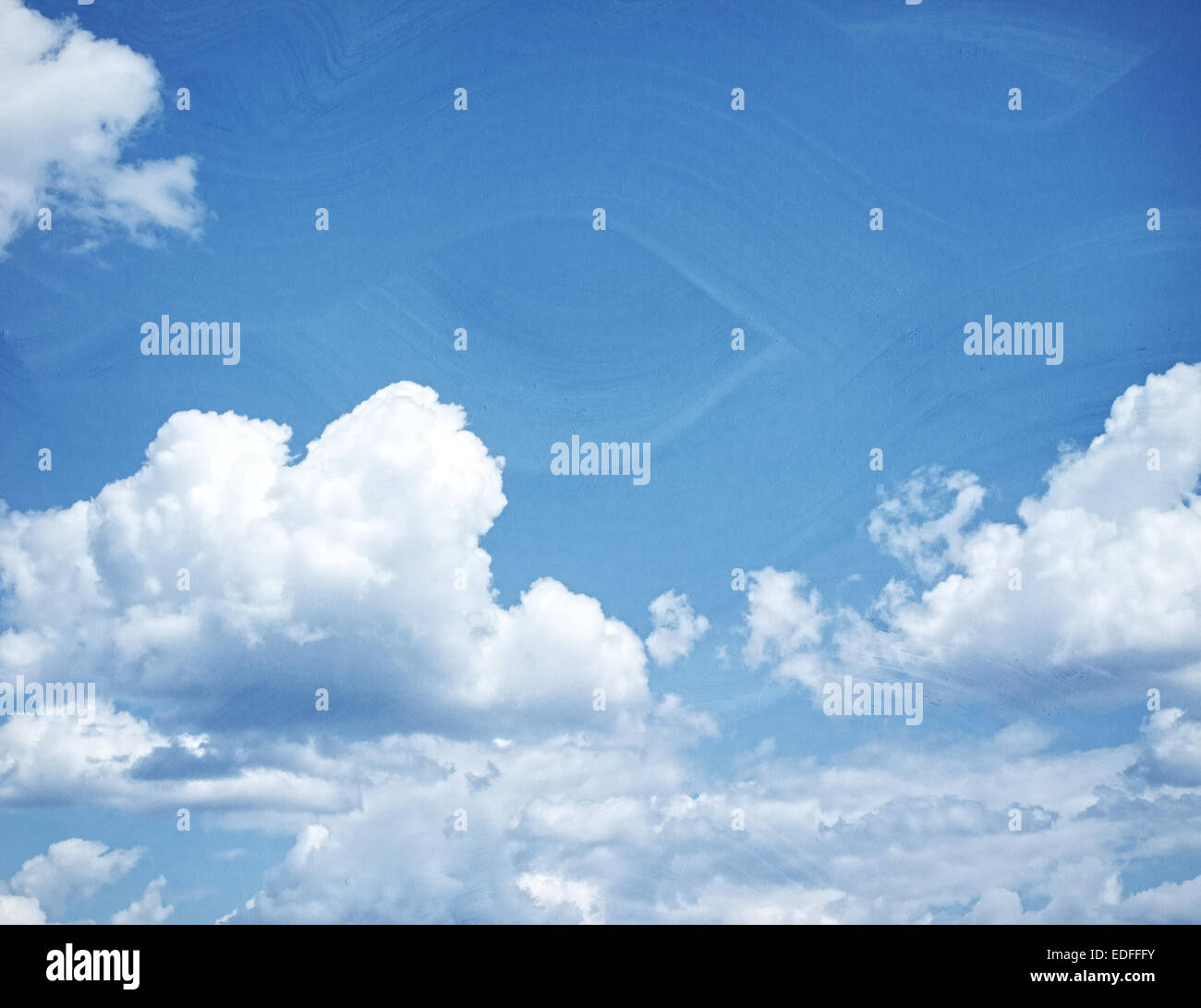 Blaue Wolke Aquarell und Himmel. Stockfoto