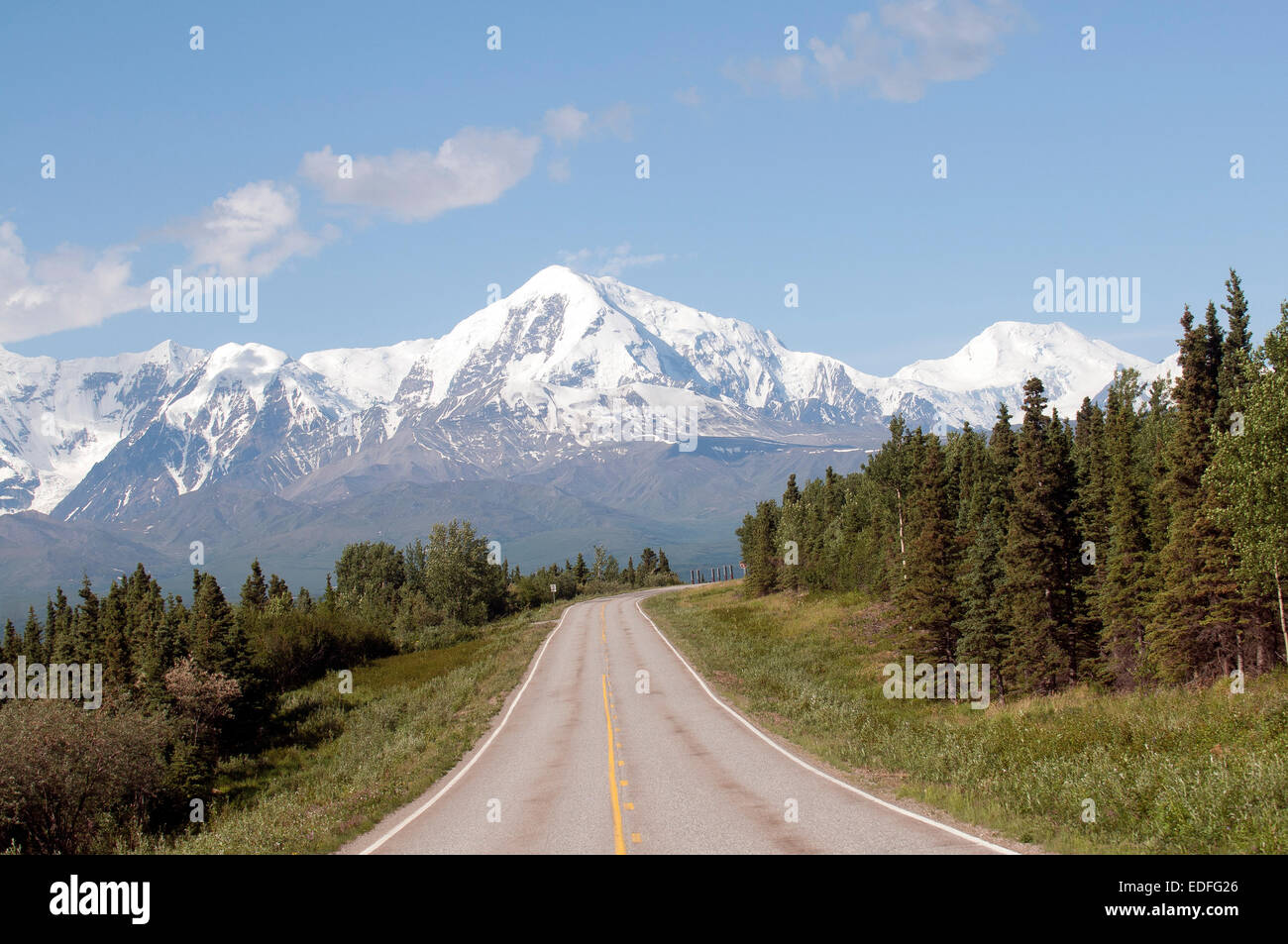 Entfernten Glenn Highway in Alaska Stockfoto
