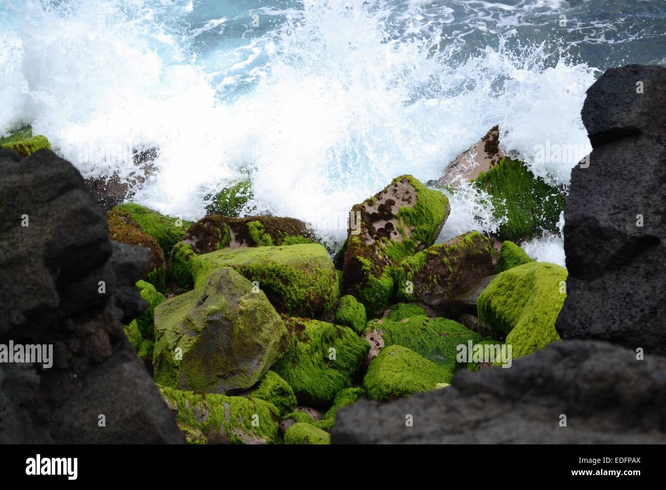 Meer flattern Felsen. Stockfoto