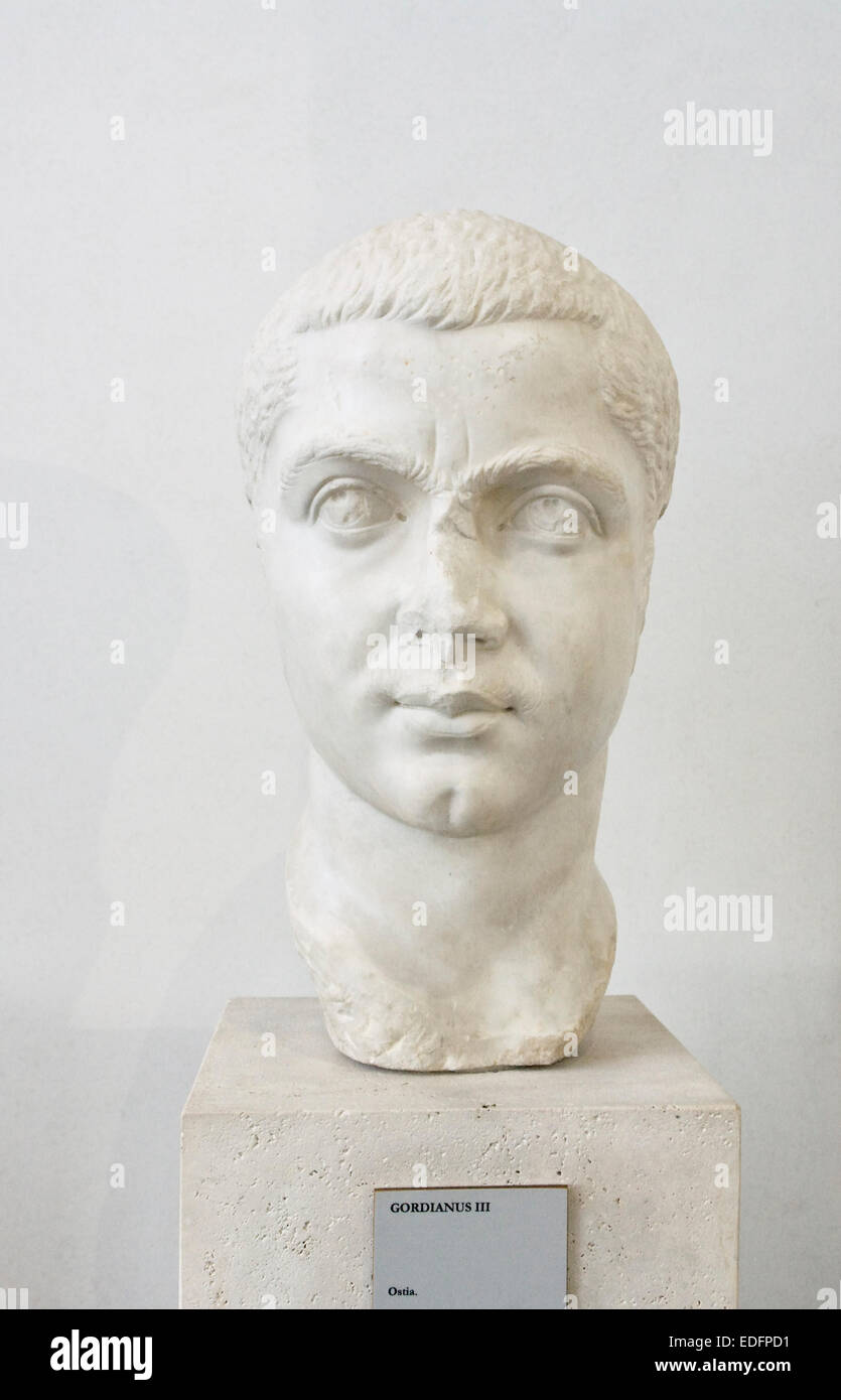 Kolossale Kopf von Roman Emperor Gordian III. Stockfoto