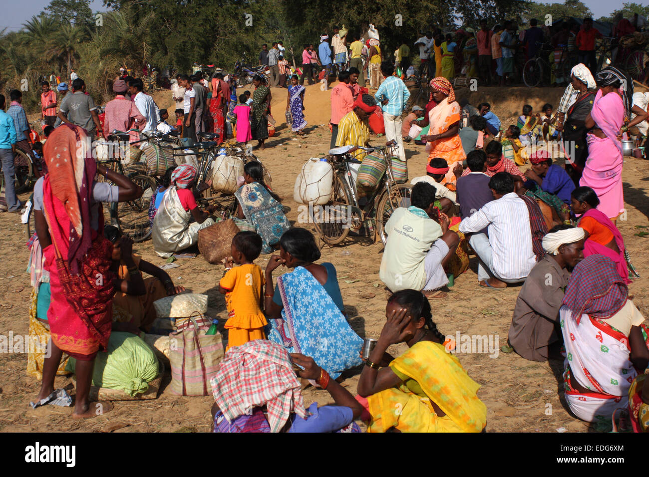 Adivasi Menschen in Tokapal Markt, Chhattisgarh, Madyha Pradesh, India Stockfoto