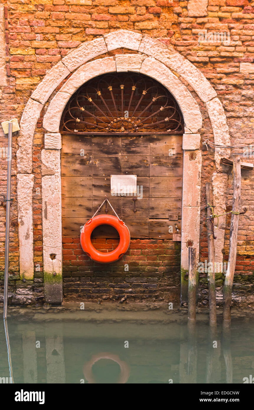 Reservierten Parkplatz für ein Boot in Venedig Stockfoto