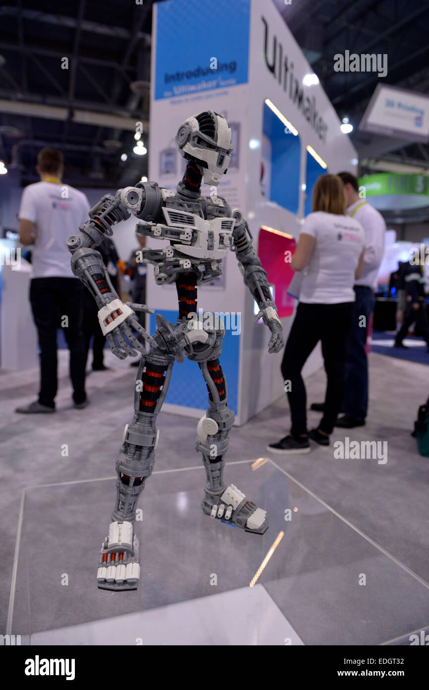 Las Vegas, USA. 6. Januar 2015. Die 3D gedruckte "Roboter" ist bei der 2015 International Consumer Electronics Show (CES) in Las Vegas, Nevada, USA, am 6. Januar 2015 gesehen. Bildnachweis: Yin Bogu/Xinhua/Alamy Live-Nachrichten Stockfoto