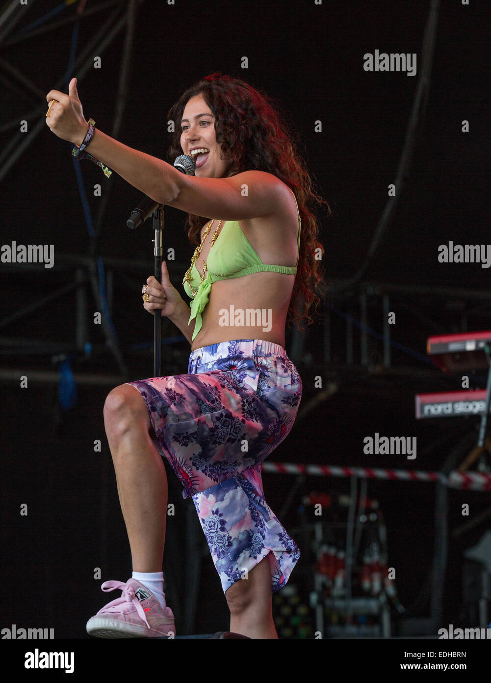 Hop Farm Festival - Tag 1 - Performances - Eliza Doolittle Mitwirkende: Eliza Doolittle wo: London, Vereinigtes Königreich bei: 4. Juli 2014 Stockfoto