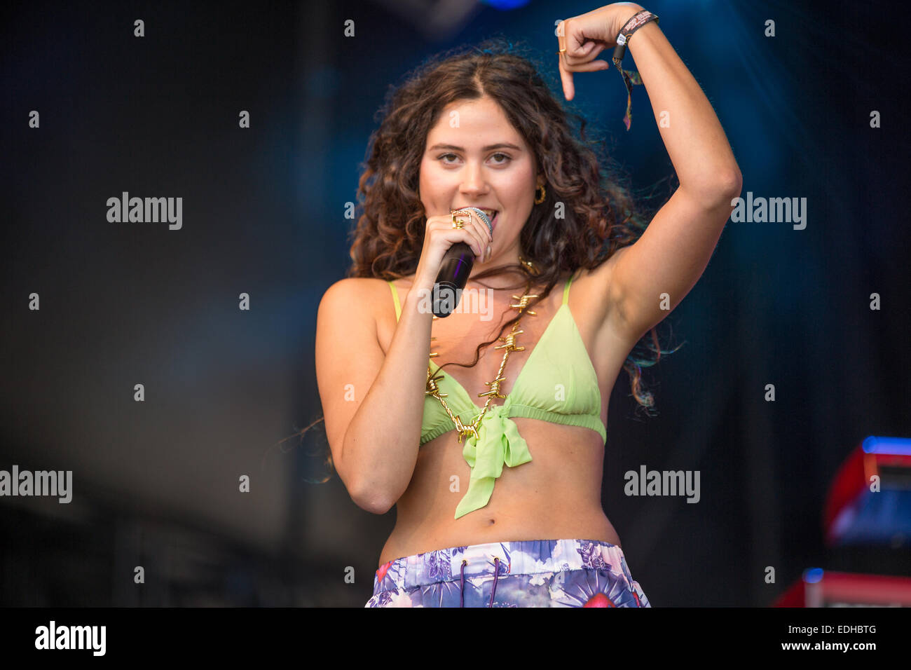 Hop Farm Festival - Tag 1 - Performances - Eliza Doolittle Mitwirkende: Eliza Doolittle wo: London, Vereinigtes Königreich bei: 4. Juli 2014 Stockfoto