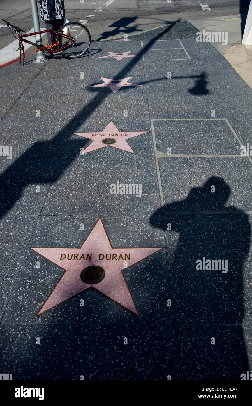 Duran Duran-Stern am Bürgersteig auf Vine Street in der Nähe von Hollywood Blvd. Stockfoto