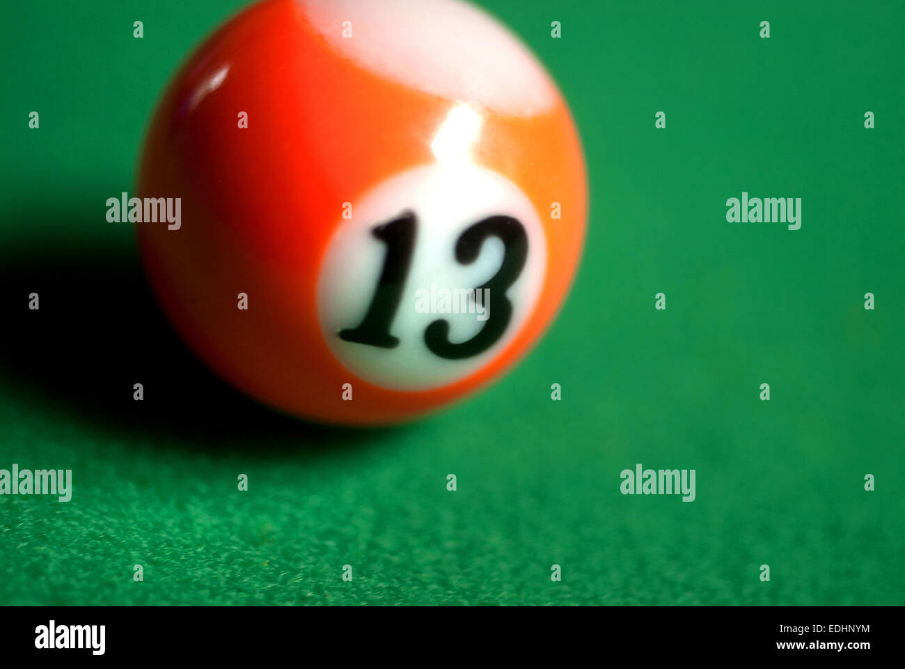 Pool-Ball Platz 13 Stockfoto