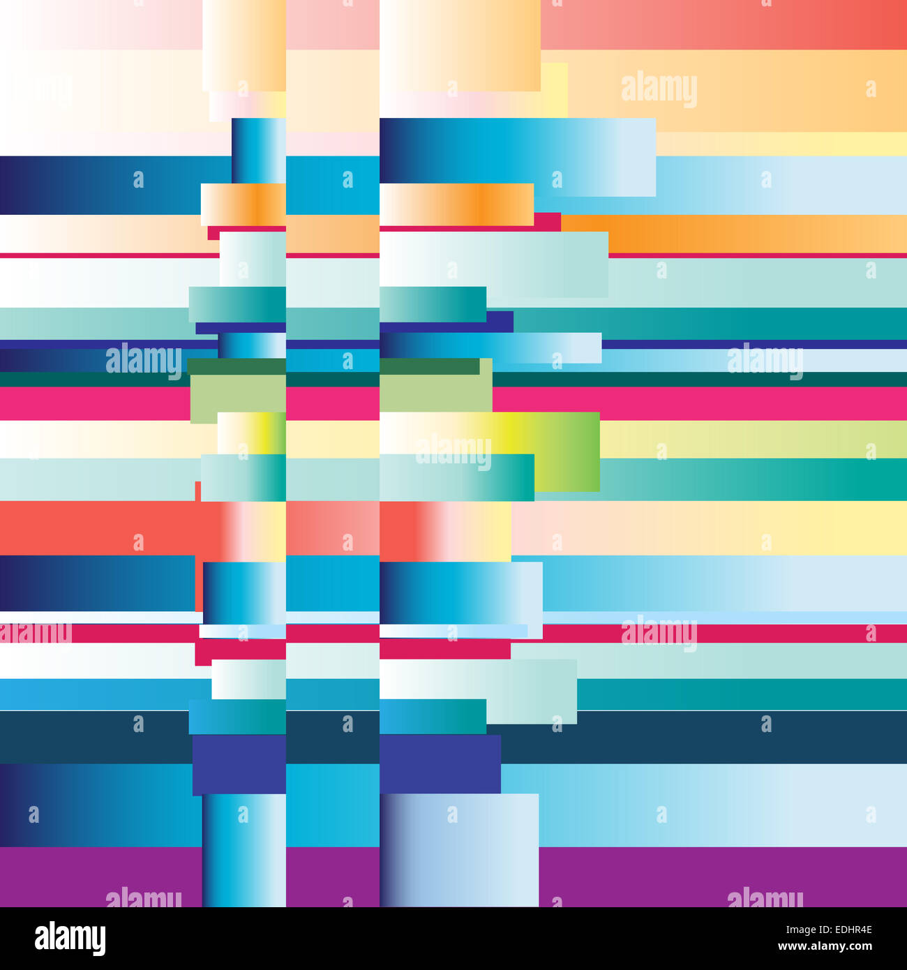 leuchtend bunte geometrische Muster aus Streifen Stockfoto