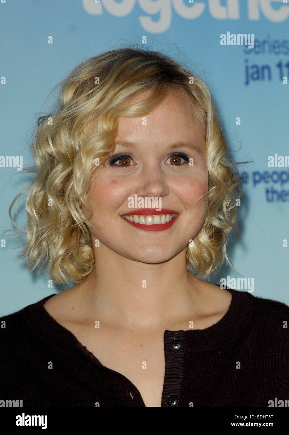 Los Angeles, CA, USA. 6. Januar 2015. Alison Pill im Ankunftsbereich für Zweisamkeit Premiere auf HBO, Avalon Hollywood, Los Angeles, CA 6. Januar 2015. Bildnachweis: Elizabeth Goodenough/Everett Collection/Alamy Live-Nachrichten Stockfoto