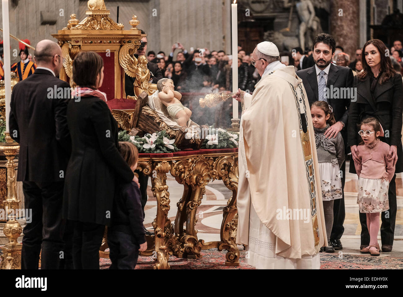 Heilige Messe der Erscheinung des Herrn-Papst Stockfoto
