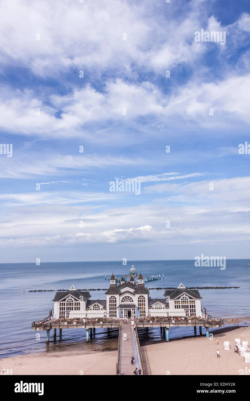 Seebrücke Sellin, Sellin Pier, Insel Rügen, Mecklenburg-Western Pomerania, Deutschland Stockfoto