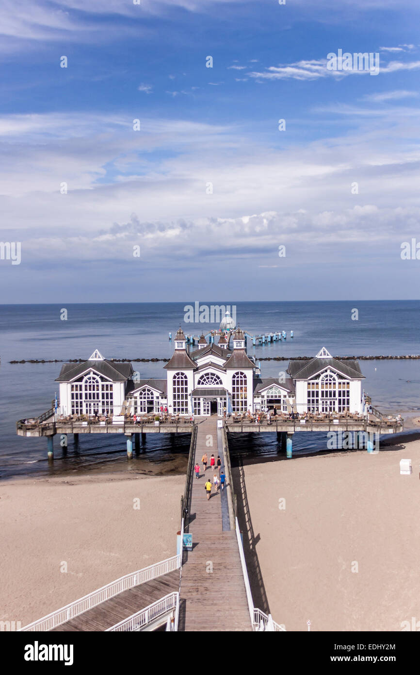 Seebrücke Sellin, Sellin Pier, Insel Rügen, Mecklenburg-Western Pomerania, Deutschland Stockfoto