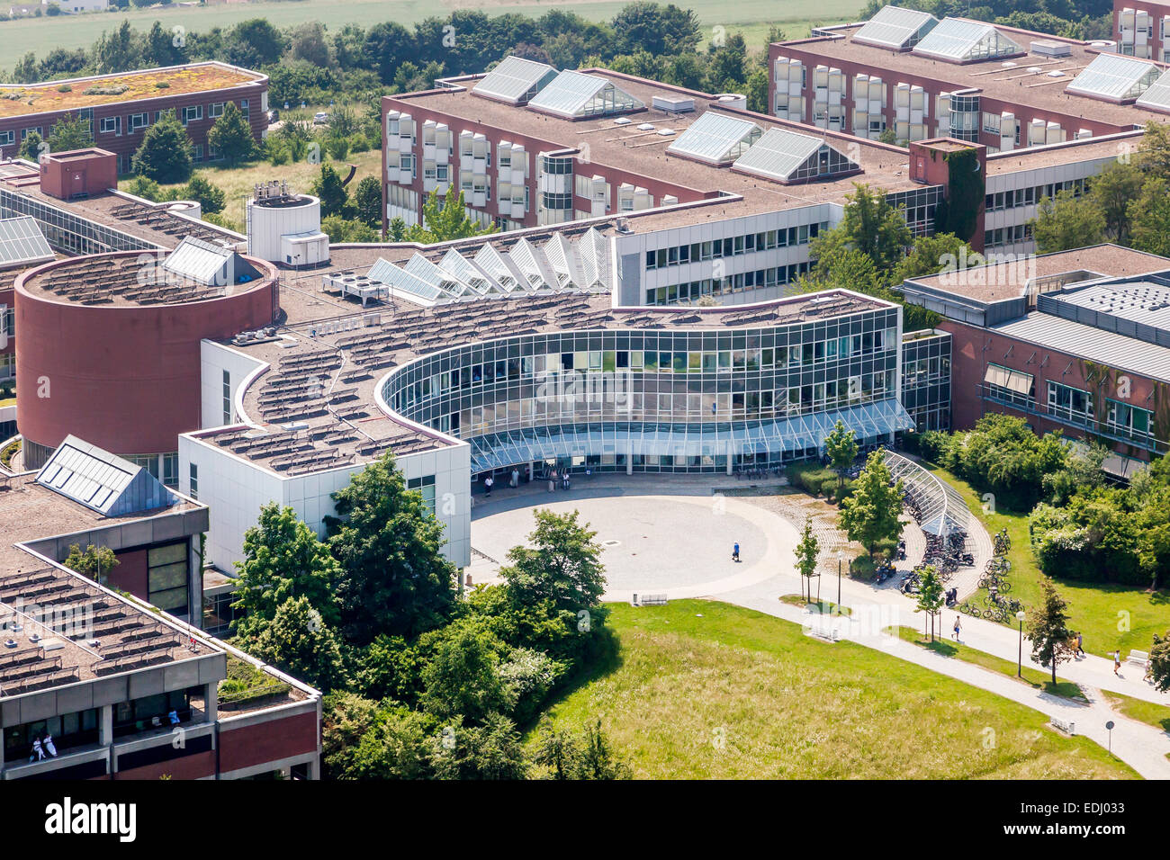 Luftaufnahme, Universität Krankenhaus Regensburg, Regensburg, Oberpfalz, Bayern, Deutschland Stockfoto