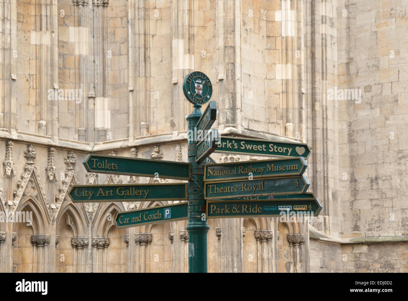 York touristische Zeichen Stockfoto