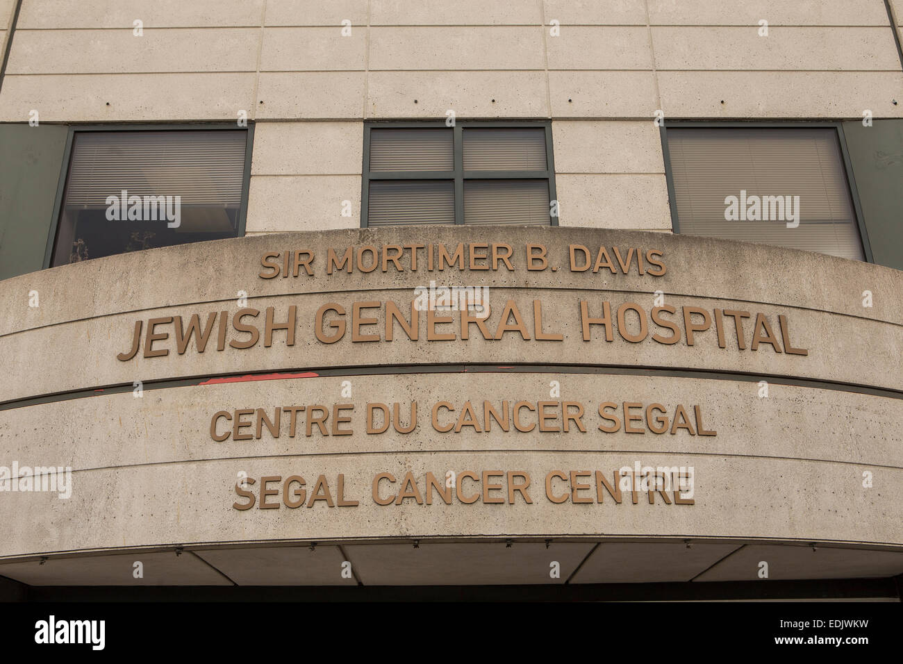 Abgebildet ist der Sir Mortimer B. Davis Jewish General Hospital in Montreal Stockfoto