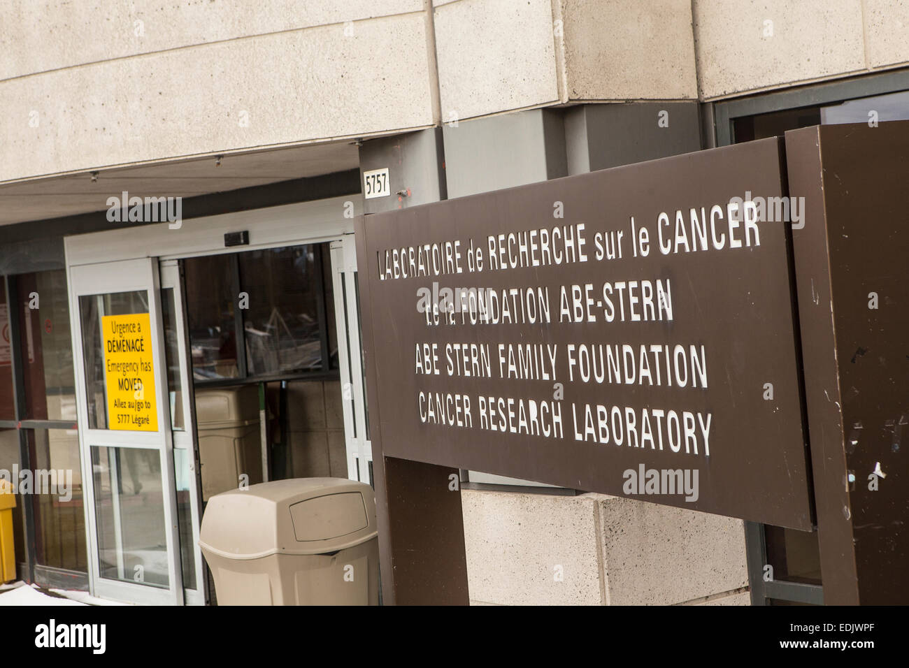 Abgebildet ist der Sir Mortimer B. Davis Jewish General Hospital in Montreal Stockfoto