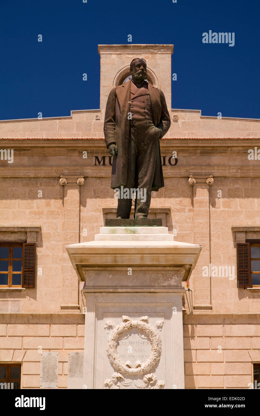 Ägadischen Inseln Favignana, Ignazio Florio Denkmal Stockfoto