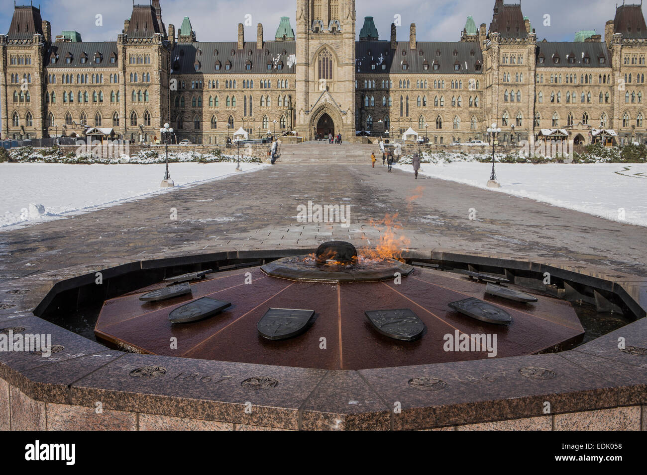 Centennial Flame ist in Ottawa abgebildet. Stockfoto