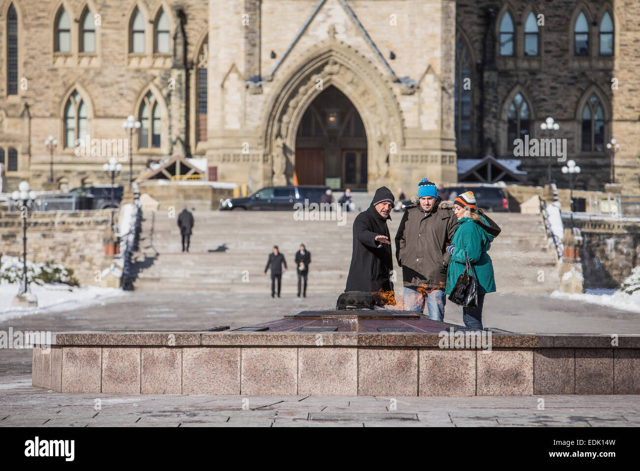 Centennial Flame ist in Ottawa abgebildet. Stockfoto