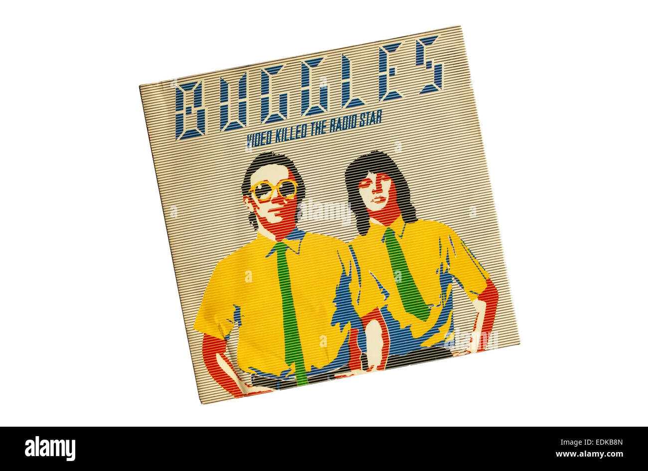 Video Killed the Radio Star war Debüt-single von britischen Synthie-Pop New Wave Group The Buggles 1979 von Island Records veröffentlicht. Stockfoto