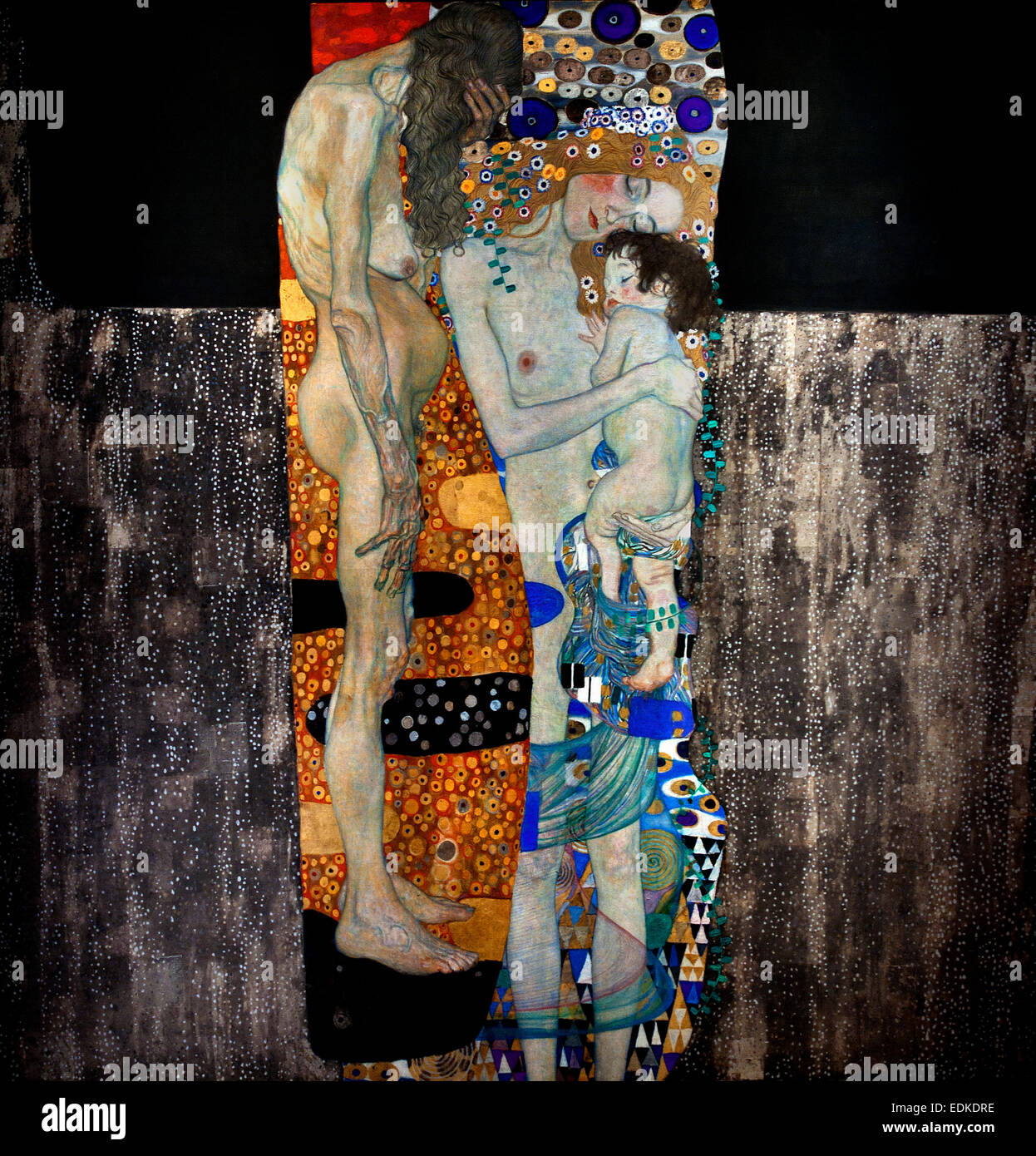 Sterben Drei Lebensalter der Frau - die drei Altersgruppen der Frau 1905 Gustav Klimt 1862-1918 österreichischen symbolistischen Maler der Wiener Secession Bewegung Österreich Stockfoto