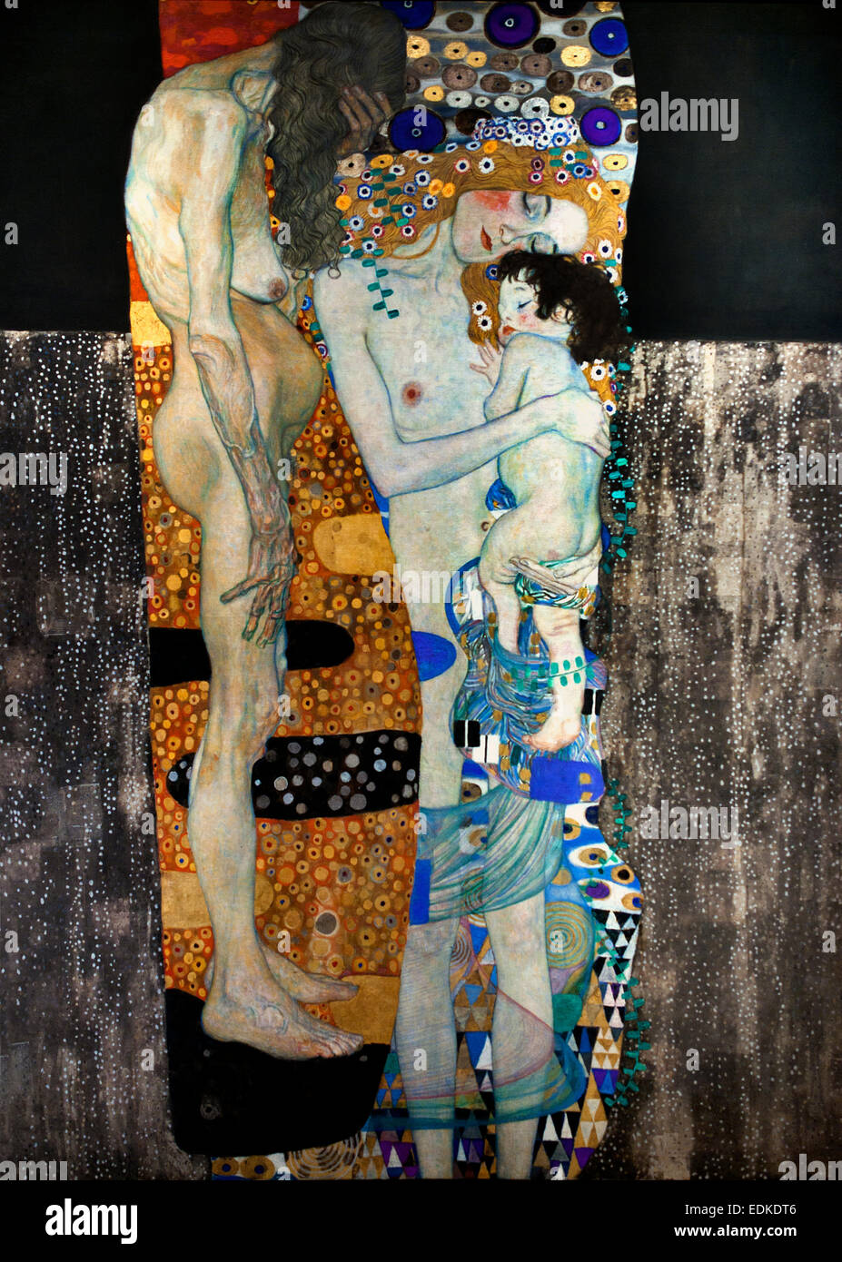 Sterben Drei Lebensalter der Frau - die drei Altersgruppen der Frau 1905 Gustav Klimt 1862-1918 österreichischen symbolistischen Maler der Wiener Secession Bewegung Österreich Stockfoto