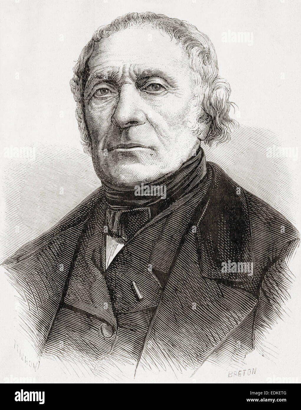 François Pierre Guillaume Guizot, 1787 – 1874. Französischer Historiker, Redner, Staatsmann und 22. Premierminister von Frankreich. Stockfoto