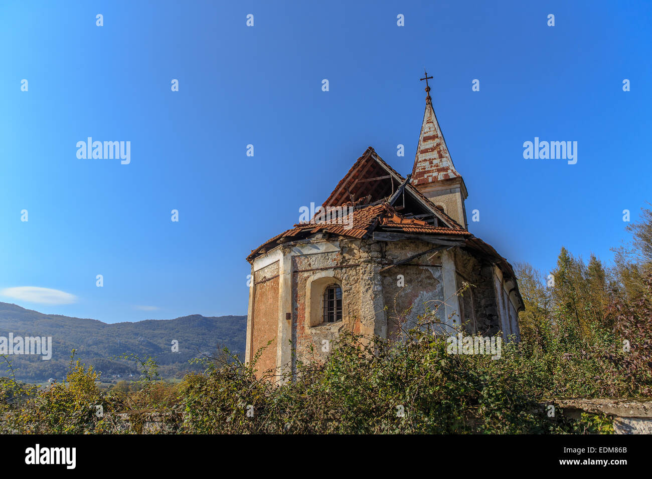 Balcan Krieg, Kroatien Ruinen Stockfoto