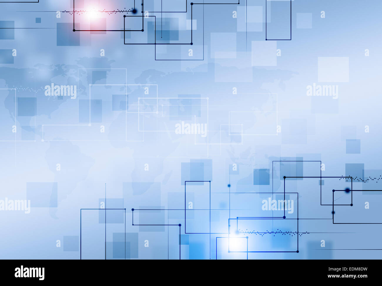 abstrakte Verbindungen Technologie- und Business-Kommunikation-Hintergrund Stockfoto