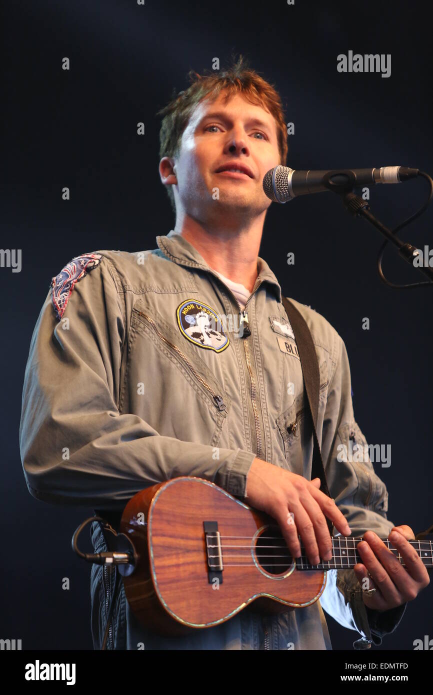 Hop Farm Music Festival 2014 - Tag 2 - Performances - James Blunt mit: James Blunt wo: Kent, Vereinigtes Königreich bei: 5. Juli 2014 Stockfoto