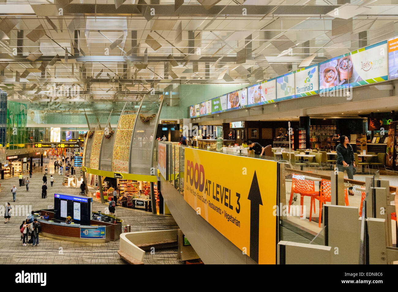 Singapur Changi Internationaler Flughafen Stockfoto