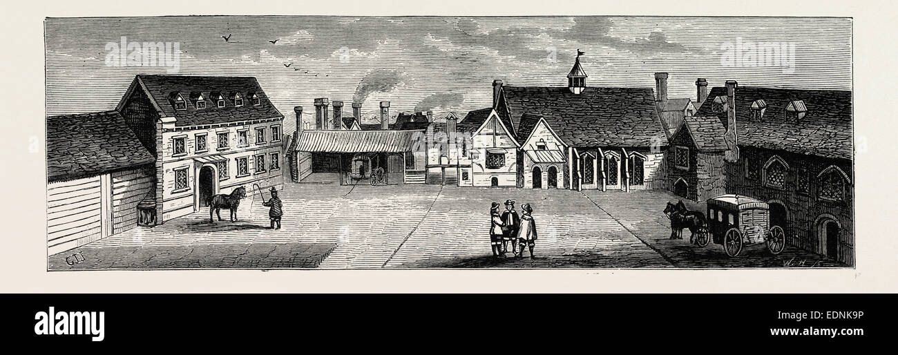 ARUNDEL HOUSE, North, London, UK, 19. Jahrhundert Gravur Stockfoto