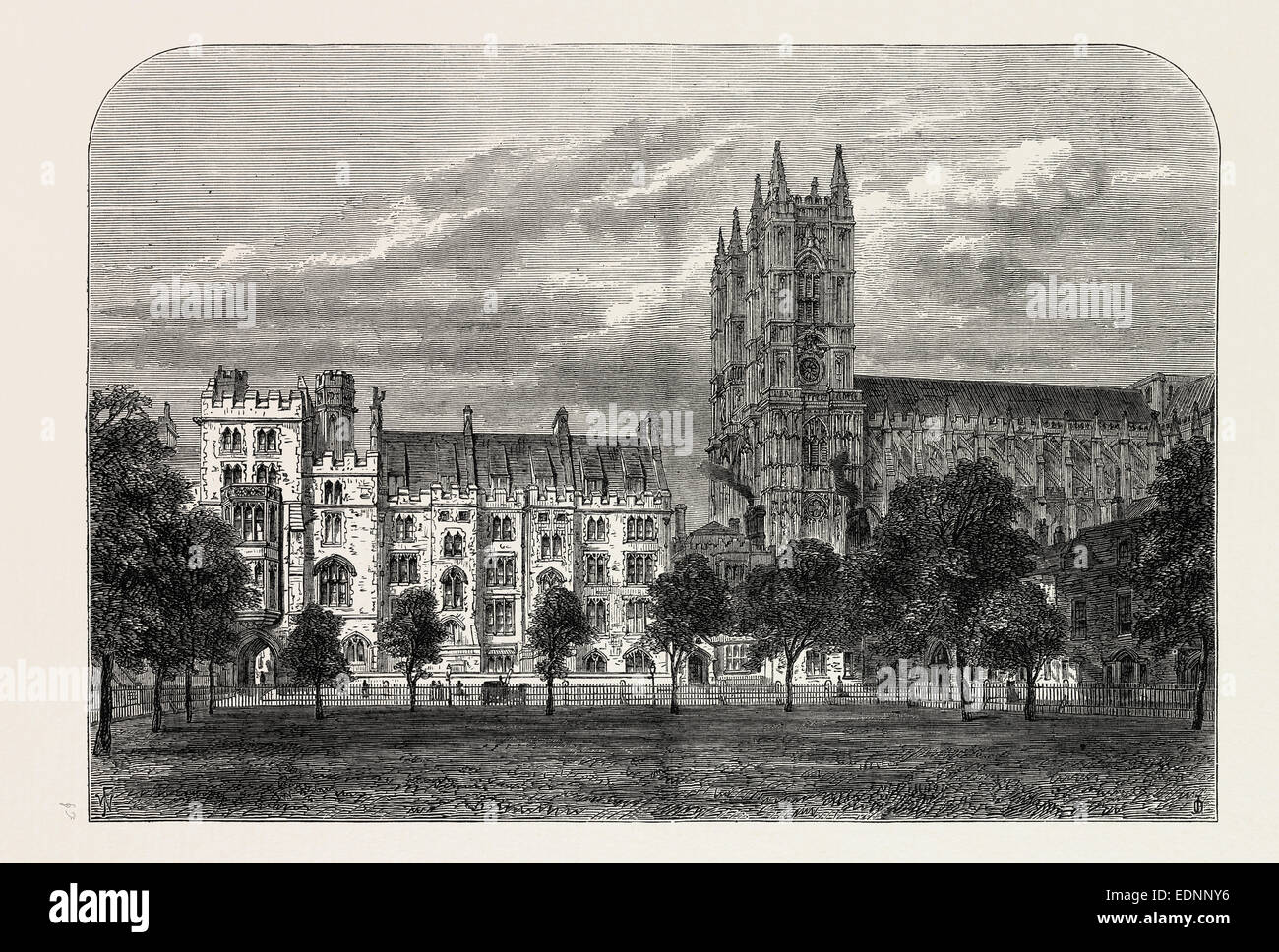 Dean es Yar, Westminster School, London, UK, 19. Jahrhundert Gravur Stockfoto