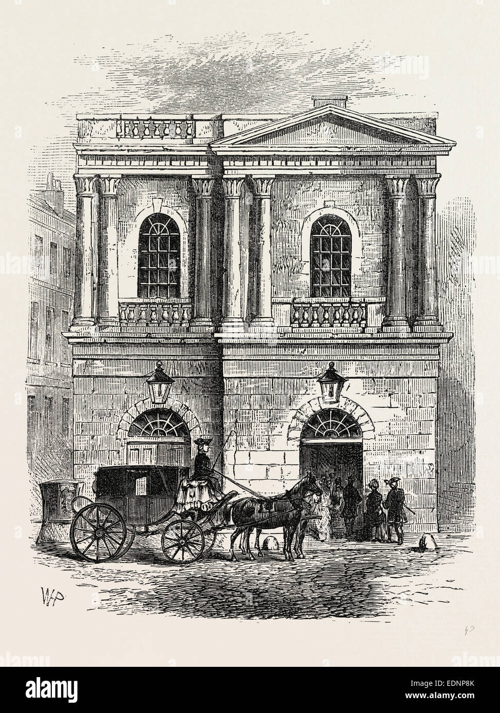 EINTRITT IN DIE ALTE OPER, 1800. London, UK, 19. Jahrhundert Gravur Stockfoto