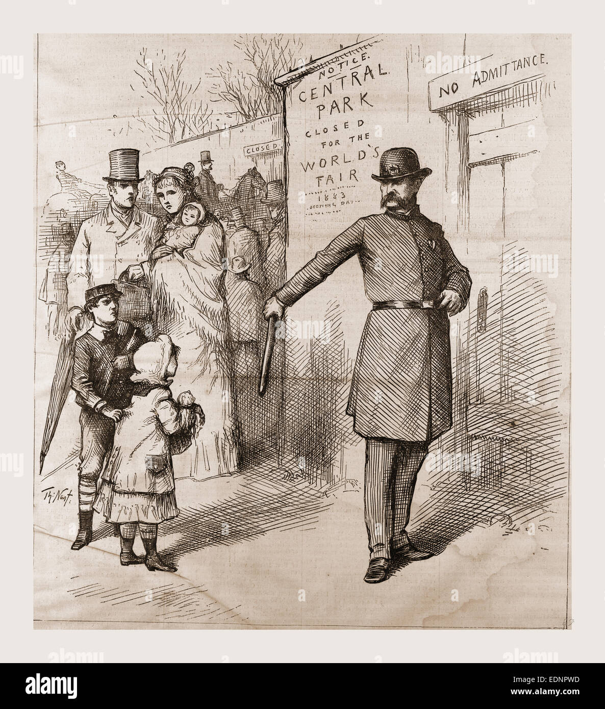 DAS Volk PLEASURE-GROUND ANGEEIGNET, 1880, USA, Amerika, 19. Jahrhundert Gravur Stockfoto