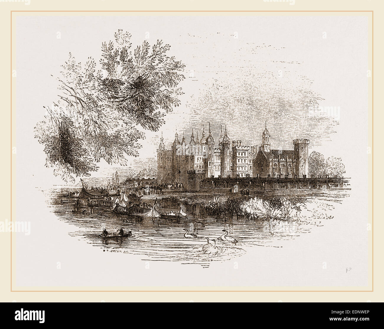 Richmond Palace in der alten Zeit, London UK Stockfoto