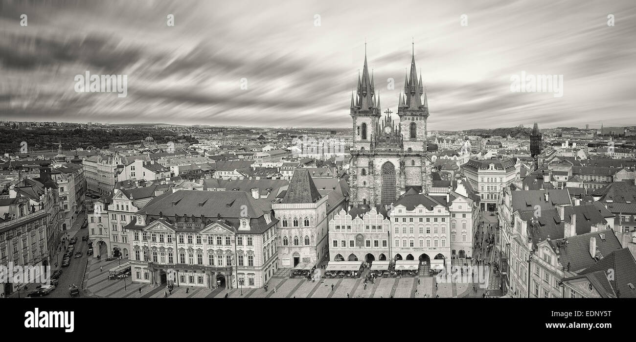 Blick auf die alte Marktstadt Prag, Tschechische Republik. Stockfoto