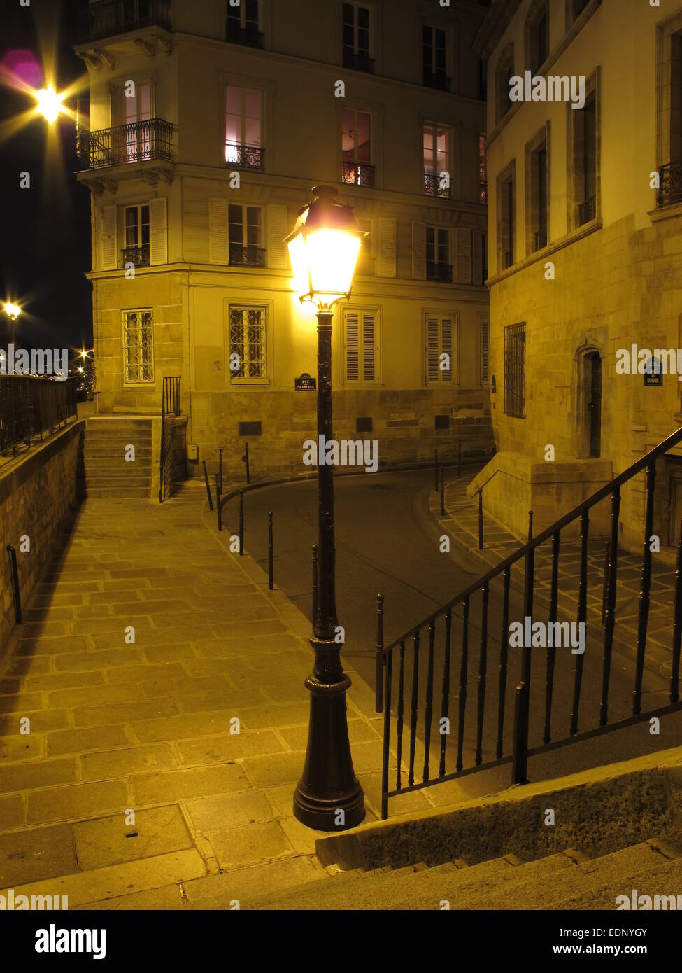 Rue des Ursins und der Rue des Chantres auf der Ile De La Cite Paris Frankreich Stockfoto