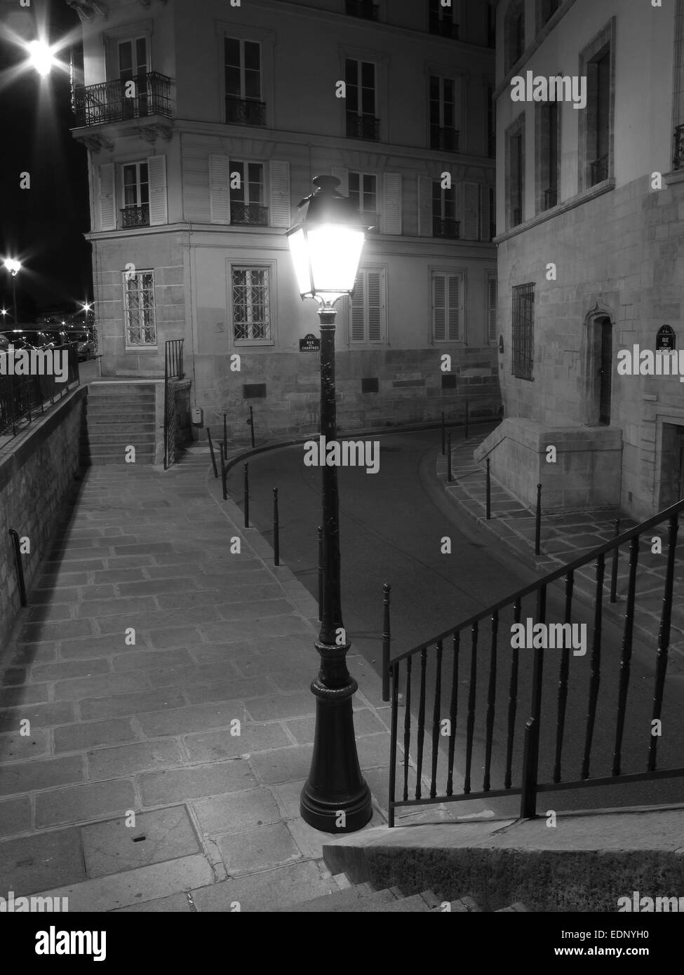 Rue des Ursins und der Rue des Chantres auf der Ile De La Cite Paris Frankreich Stockfoto
